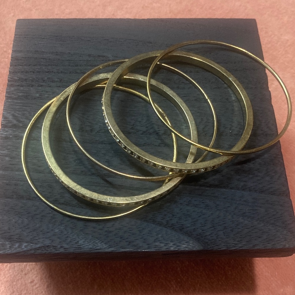 Gold Bangle Bracelet Set